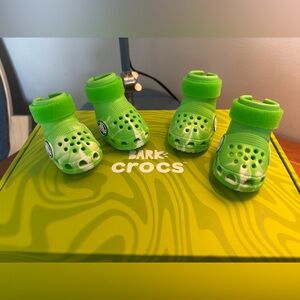 Dog crocs lime green